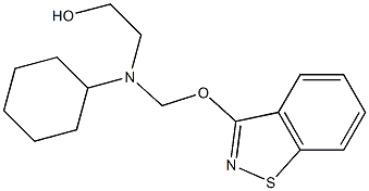 2-[[(1,2-benzisothiazol-3-yloxy)methyl]cyclohexylamino]ethanol Struktur