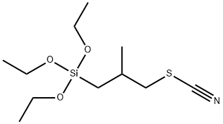 2-methyl-3-(triethoxysilyl)propyl thiocyanate Struktur