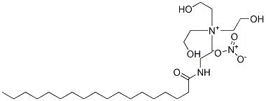 2-ヒドロキシ-N,N-ビス(2-ヒドロキシエチル)-N-[2-[(1-オキソオクタデシル)アミノ]エチル]エタンアミニウム?ニトラート 化學(xué)構(gòu)造式