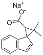 sodium 3,3-dimethylspiro[cyclopropane-1,1'-[1H]indene]-2-carboxylate  Struktur