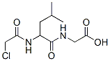 N-[N-(chloroacetyl)-DL-leucyl]glycine Struktur