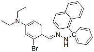 2-bromo-4-(diethylamino)benzaldehyde 1-naphthylphenylhydrazone Struktur