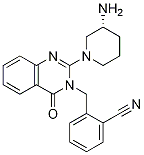 Benzonitrile, 2-[[2-[(3R)-3-aMino-1-piperidinyl]-4-oxo-3(4H)-quinazolinyl]Methyl]- Struktur