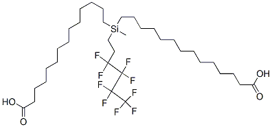 methyl(3,3,4,4,5,5,6,6,6-nonafluorohexyl)silylene dimyristate Struktur