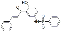 N-[4-hydroxy-3-(1-oxo-3-phenylallyl)phenyl]benzenesulphonamide Struktur