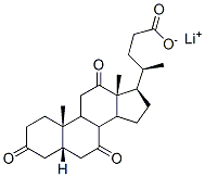 lithium 3,7,12-trioxo-5beta-cholan-24-oate Struktur