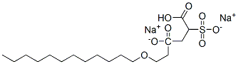 disodium 4-[2-(dodecyloxy)ethyl] 2-sulphonatosuccinate  Struktur