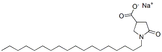 sodium 1-octadecyl-5-oxopyrrolidine-3-carboxylate Struktur