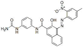 N-[3-[(aminocarbonyl)amino]phenyl]-3-hydroxy-4-[(4-methyl-2-nitrophenyl)azo]naphthalene-2-carboxamide Struktur