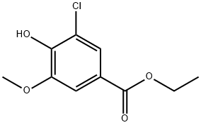 ethyl 3-chloro-4-hydroxy-5-methoxybenzoate     Struktur