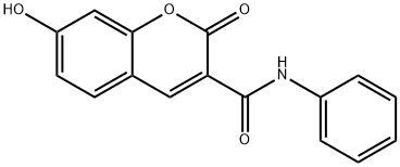 7-hydroxy-2-oxo-N-phenyl-2H-1-benzopyran-3-carboxamide Struktur