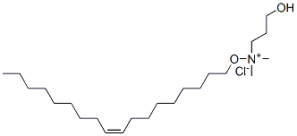 2-hydroxyethyldimethyl[Z-(9-octadecenyloxy)]methylammonium chloride  Struktur