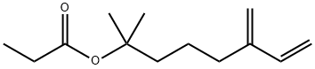 2-methyl-6-methyleneoct-7-en-2-yl propionate Struktur