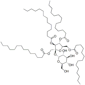 sucrose tetramyristate Struktur