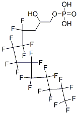 4,4,5,5,6,6,7,7,8,8,9,9,10,10,11,11,12,12,13,13,13-henicosafluoro-2-hydroxytridecyl dihydrogen phosphate Struktur