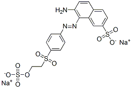 7-amino-8-[[4-[[2-(sulphooxy)ethyl]sulphonyl]phenyl]azo]naphthalene-2-sulphonic acid, sodium salt Struktur