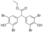 ethyl bis(3,5-dibromo-4-hydroxyphenyl)acetate Struktur