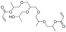 8-(2-hydroxypropoxy)-1,4,12-trimethyl-14-oxo-3,6,10,13-tetraoxahexadec-15-en-1-yl acrylate Struktur