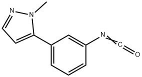 5-(3-イソシアナトフェニル)-1-メチル-1H-ピラゾール 化學(xué)構(gòu)造式