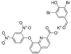 potassium 3,5-dibromo-4-hydroxybenzaldehyde O-(2',4'-dinitrophenyl)oximate Struktur