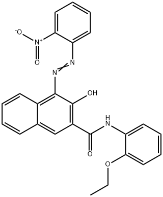 N-(2-ethoxyphenyl)-3-hydroxy-4-[(2-nitrophenyl)azo]naphthalene-2-carboxamide Struktur