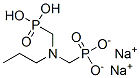 disodium dihydrogen [(propylimino)bis(methylene)]diphosphonate Struktur