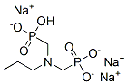 trisodium hydrogen [(propylimino)bis(methylene)]diphosphonate Struktur