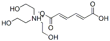 tris(2-hydroxyethyl)ammonium hydrogen (E,E)-hexa-2,4-dienedioate  Struktur