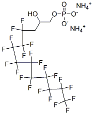 diammonium 4,4,5,5,6,6,7,7,8,8,9,9,10,10,11,11,12,12,13,13,13-henicosafluoro-2-hydroxytridecyl phosphate  Struktur