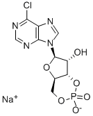 6-CHLOROPURINE RIBOSIDE-3',5'-CYCLIC MONOPHOSPHATE SODIUM SALT Struktur