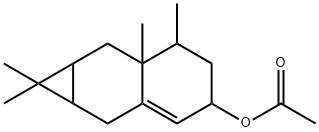 1a,2,4,5,6,6a,7,7a-octahydro-1,1,6,6a-tetramethyl-1H-cyclopropa[b]naphthalen-4-yl acetate Struktur