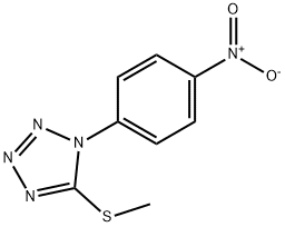 5-(methylthio)-1-(p-nitrophenyl)-1H-tetrazole Struktur