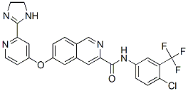 3-Isoquinolinecarboxamide,  N-[4-chloro-3-(trifluoromethyl)phenyl]-6-[[2-(4,5-dihydro-1H-imidazol-2-yl)-4-pyridinyl]oxy]- Struktur