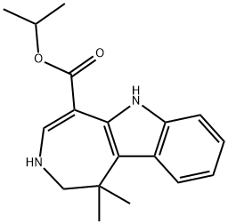 Azepino[4,5-b]indole-5-carboxylic acid, 1,2,3,6-tetrahydro-1,1-dimethyl-, 1-methylethyl ester Struktur