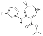 Azepino[4,5-b]indole-5-carboxylic acid, 8-fluoro-1,2,3,6-tetrahydro-1,1-dimethyl-, 1-methylethyl ester Struktur