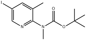 2-(tert-Butyloxycarbonyl-methylamino)-5-iodo-3-methylpyridine Struktur