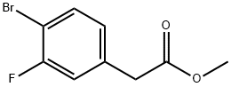 Methyl 2-(4-bromo-3-fluorophenyl)acetate Struktur