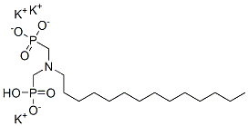 tripotassium hydrogen [(tetradecylimino)bis(methylene)]diphosphonate Struktur