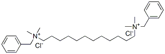 dodecan-1,12-diylbis(benzyldimethylammonium) dichloride  Struktur