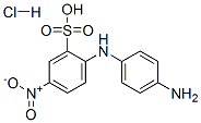 2-[(4-aminophenyl)amino]-5-nitrobenzenesulphonic acid hydrochloride Struktur