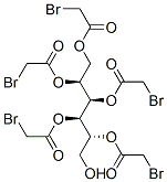 D-glucitol pentakis(bromoacetate) Struktur