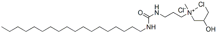 (3-chloro-2-hydroxypropyl)dimethyl[3-[[(octadecylamino)carbonyl]amino]propyl]ammonium chloride Struktur