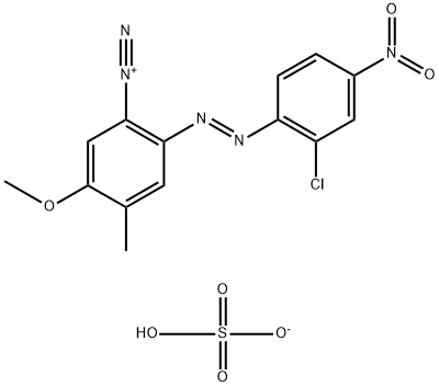 2-[(2-chloro-4-nitrophenyl)azo]-5-methoxy-4-methylbenzenediazonium hydrogen sulphate Struktur