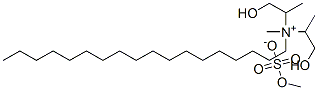 bis(2-hydroxy-1-methylethyl)methyl(octadecyl)ammonium methyl sulphate Struktur