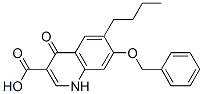 6-butyl-1,4-dihydro-4-oxo-7-(phenylmethoxy)quinoline-3-carboxylic acid  Struktur