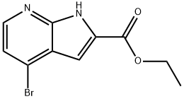 ethyl 4-bromo-1H-pyrrolo[2,3-b]pyridine-2-carboxylate Struktur