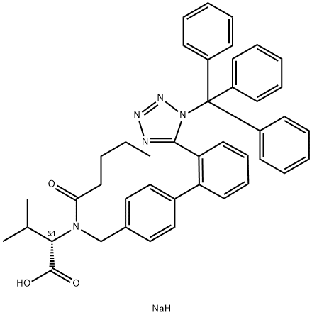 Trityl Valsartan Sodium Salt Struktur