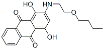 2-[(2-butoxyethyl)amino]-1,4-dihydroxyanthraquinone Struktur