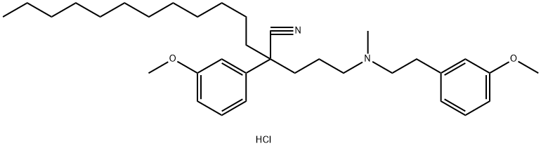 [4-cyano-4-(3-methoxyphenyl)hexadec-1-yl](5-methoxyphenethyl)methylammonium chloride Struktur