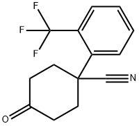 4-CYANO-4-[2-(TRIFLUOROMETHYL)PHENYL]CYCLOHEXANONE Struktur